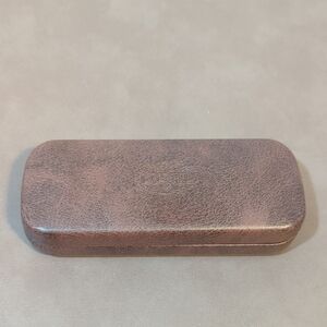 Authentic Fossil Dark Brown Hard Clamshell Eyeglass Sunglasses Travel Case